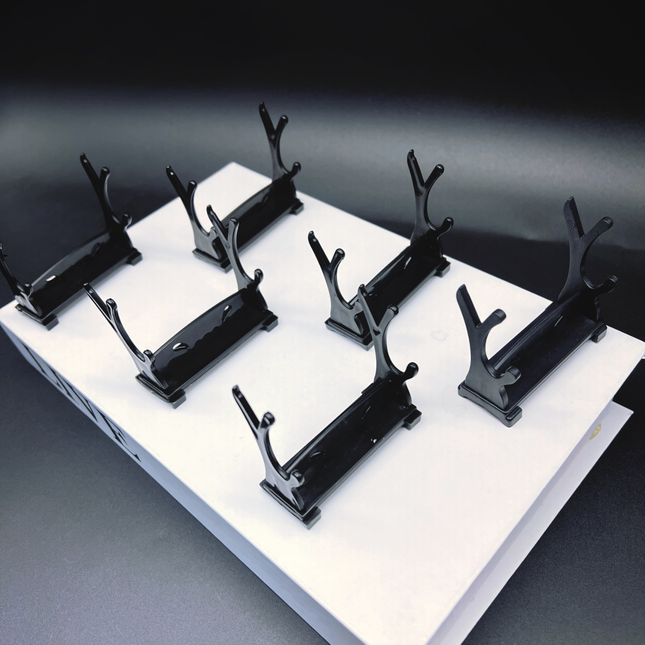 TEMU 6pcs/4pcs Mini Display Stand For Collectibles, Two-tier Multi-functional Toy Display Rack, Suitable For - Durable Pvc Stand Collectibles Shelf,