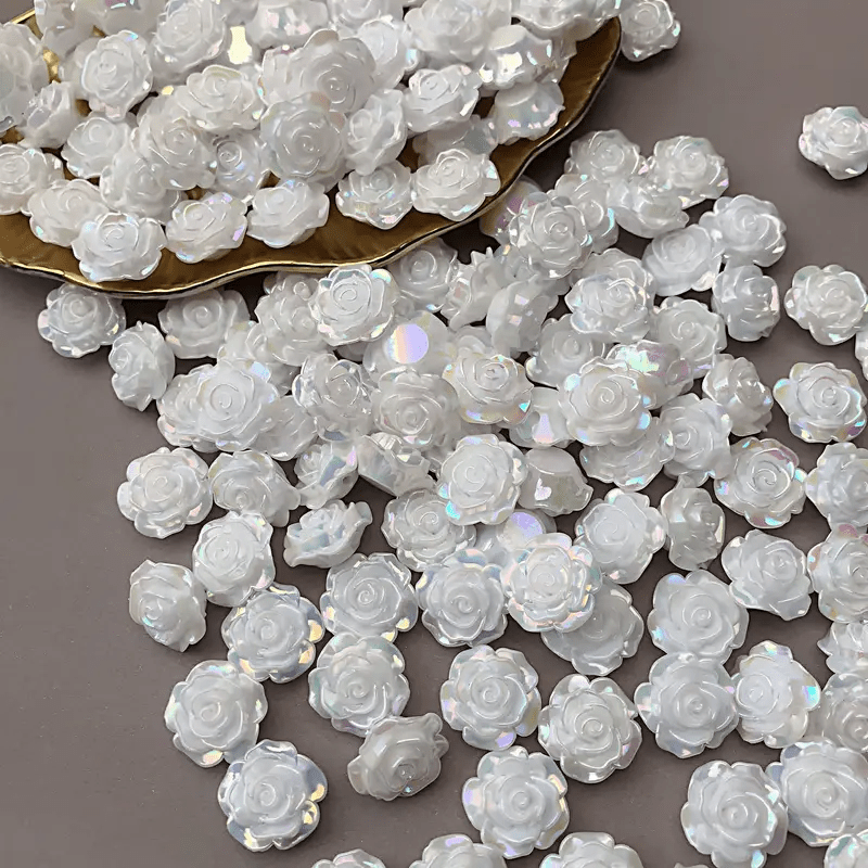 TEMU 70pcs de perles roses blanches colorées, parfaites pour bracelets, , bagues et pendentifs de téléphone portable, avec une surface lisse et