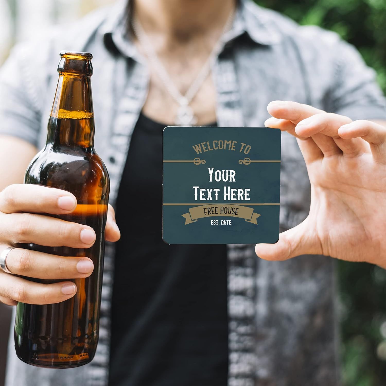 Customizable Square Coasters with Photos and Logos