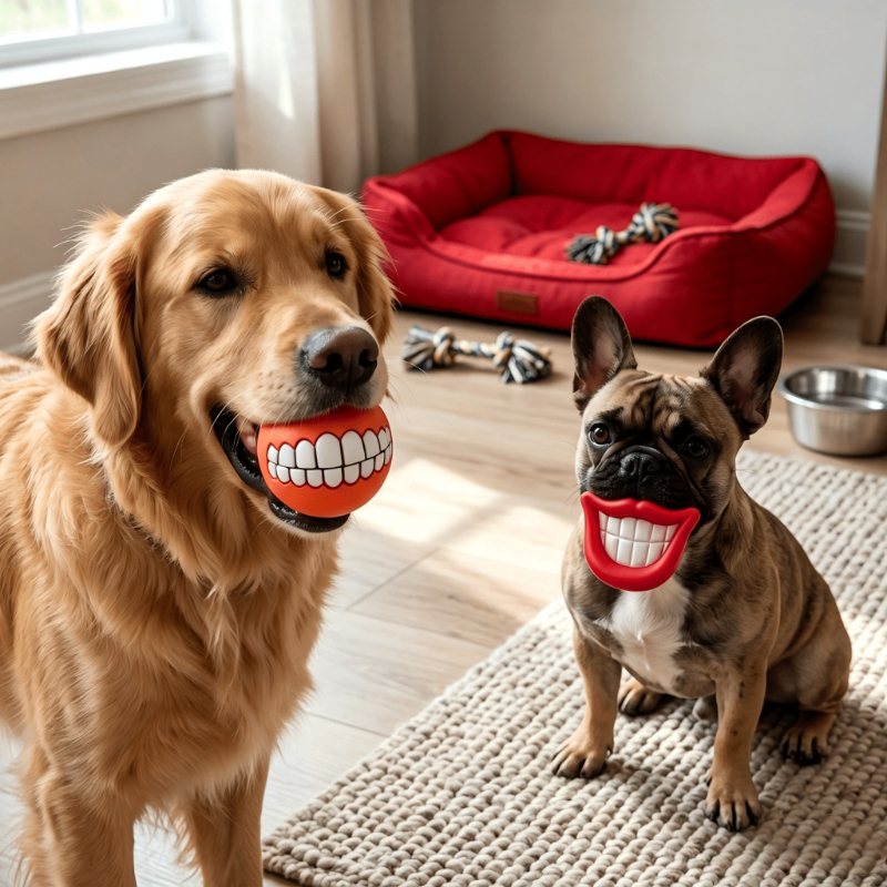 TEMU 2-pack Dog Toys- Made Of Pvc Material, With Whistle Sound, Teething Puppies And Gentle Chewing