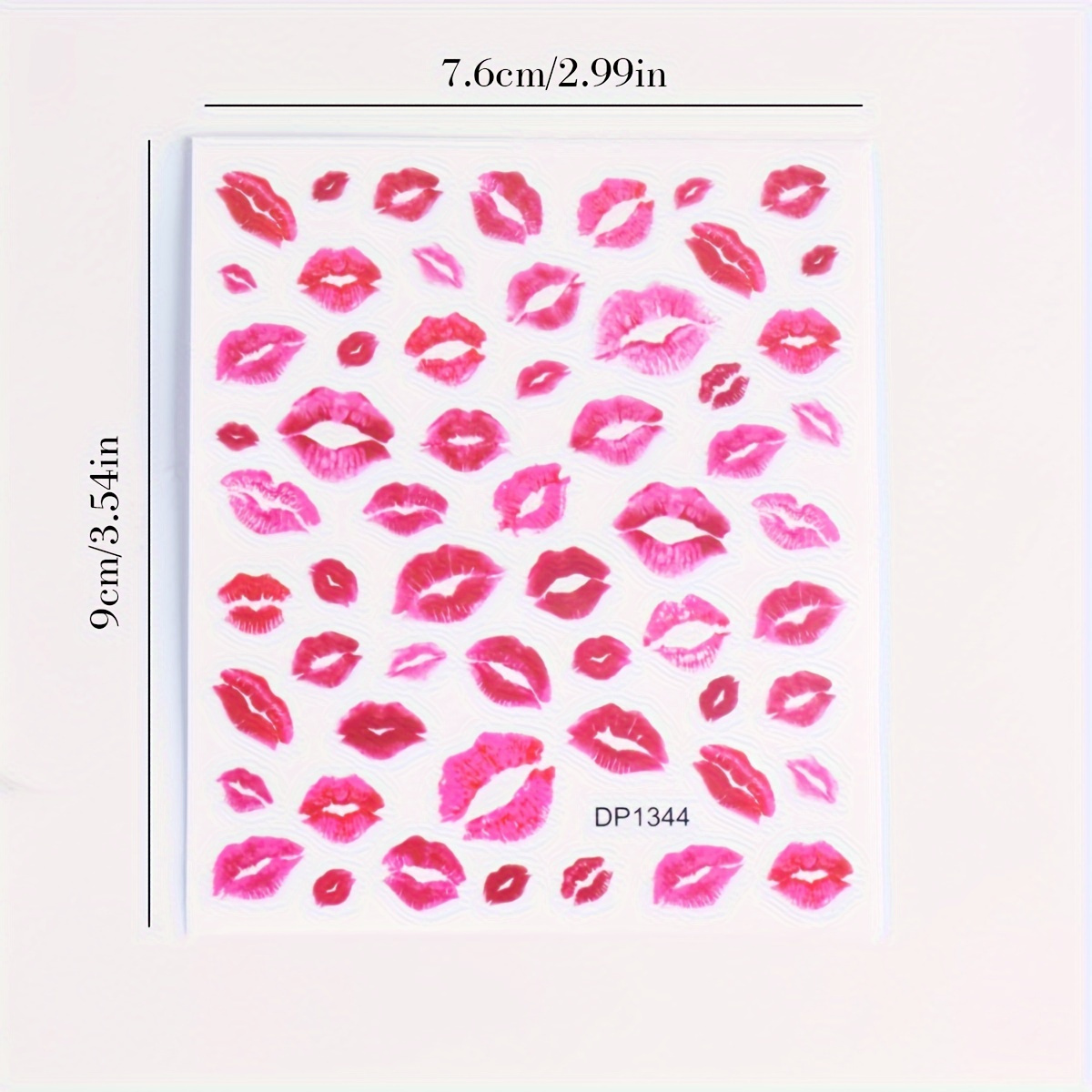 & Kiss Print Nail Art Stickers - Self-adhesive, Matte End Decals For Easy , Single Use
