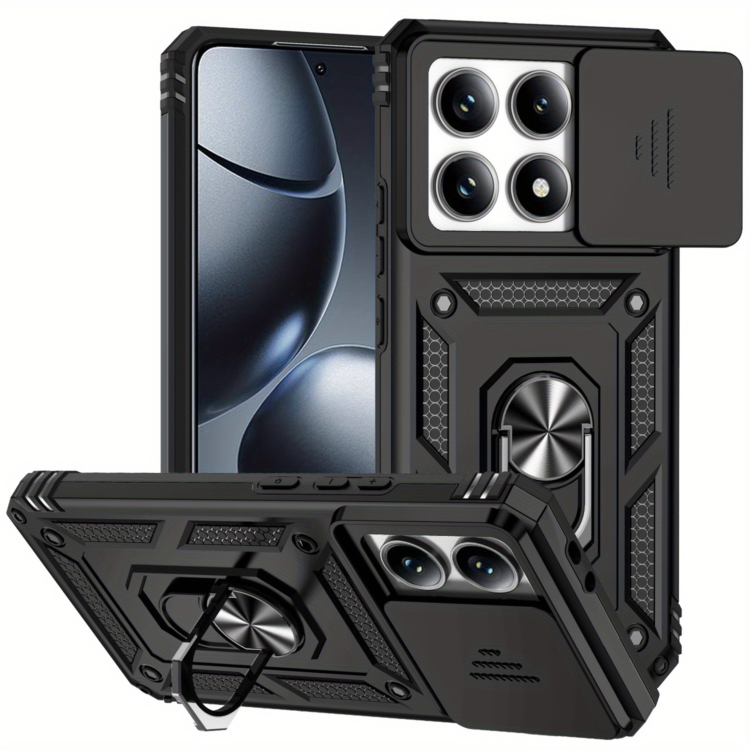 

Case Bundle With Rotated Ring For 14t/14tpro Tpu Shockproof Protective Cover With Slide