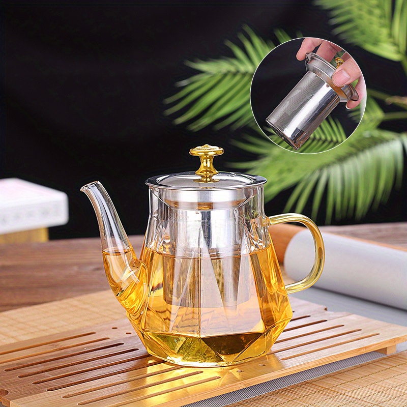 *. 33.82oz * aus hochwertigem, hitzebeständigem Borosilikatglas mit Filter * für Zuhause, Restaurant, Hotel, Büro * *. Elegante * aus Borosilikatglas * zum Aufbrühen von * Teeblättern