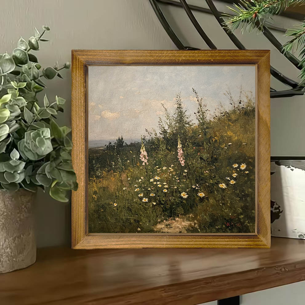 E-shop 8x8 Zoll Holzgerahmtes Gemälde, Perfektes Geschenk für Familie und Freunde – Ideales Dekorationsplakat & Schild für Bad, Küche oder Esszimmer zu