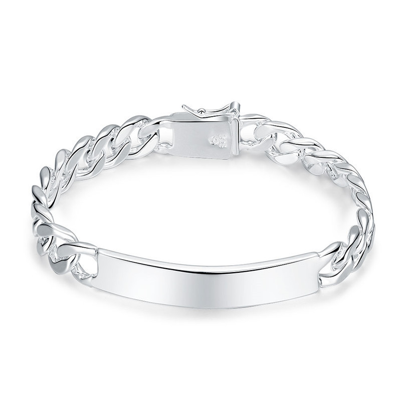 TEMU A Bent Bracelet Men's Personality Fashion Cuban Chain European And High-end