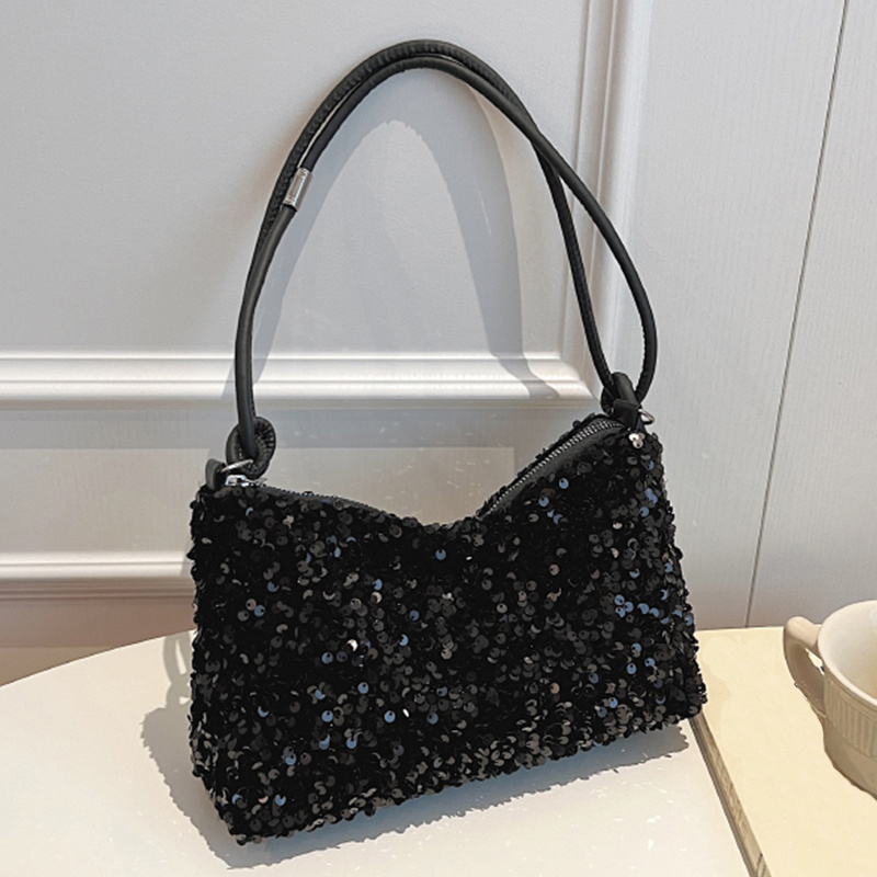 TEMU Women'-shoulder Bag - Christmas And Autumn Winter Men's And Women's Handbag, High-end, Fashionable Sequined, Simple And Elegant Single-shoulder