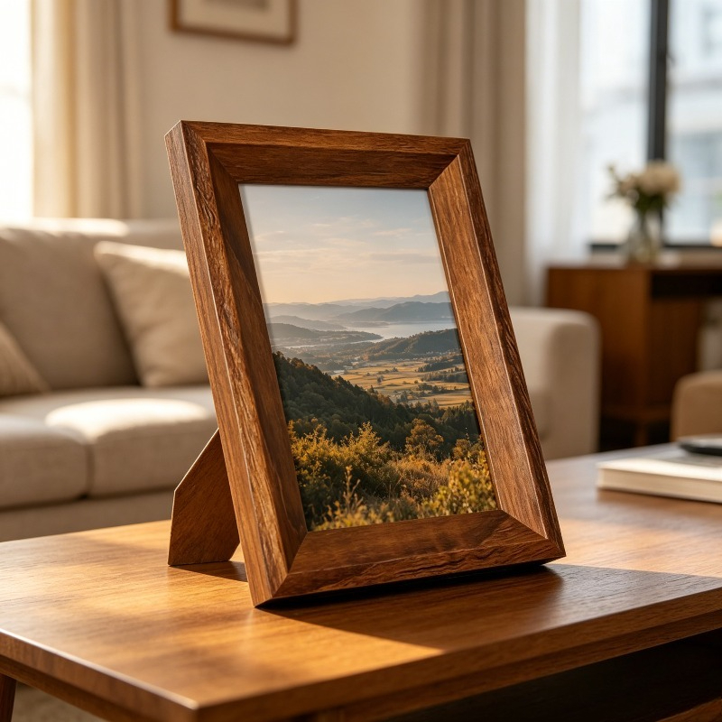 1pc Modern Minimalist Photo Frame Suitable for 4x6/5x7/6x8 Photos, Vertical Tabletop or Desktop Picture Frame with Vertical Orientation, Contemporary Rectangular for Wedding, Couple Portraits, for Office Decor - High-End Display