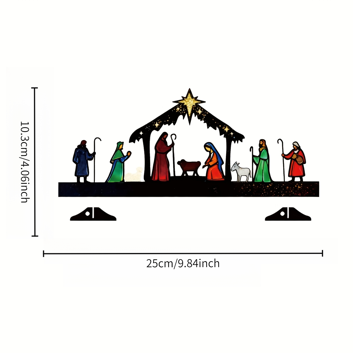 TEMU 1pc Birth Scene Acrylic Christmas Decoration, Christmas Decor, Holiday Decor, Living Room And Office Decoration, Ideal Gift, Desktop Decoration,