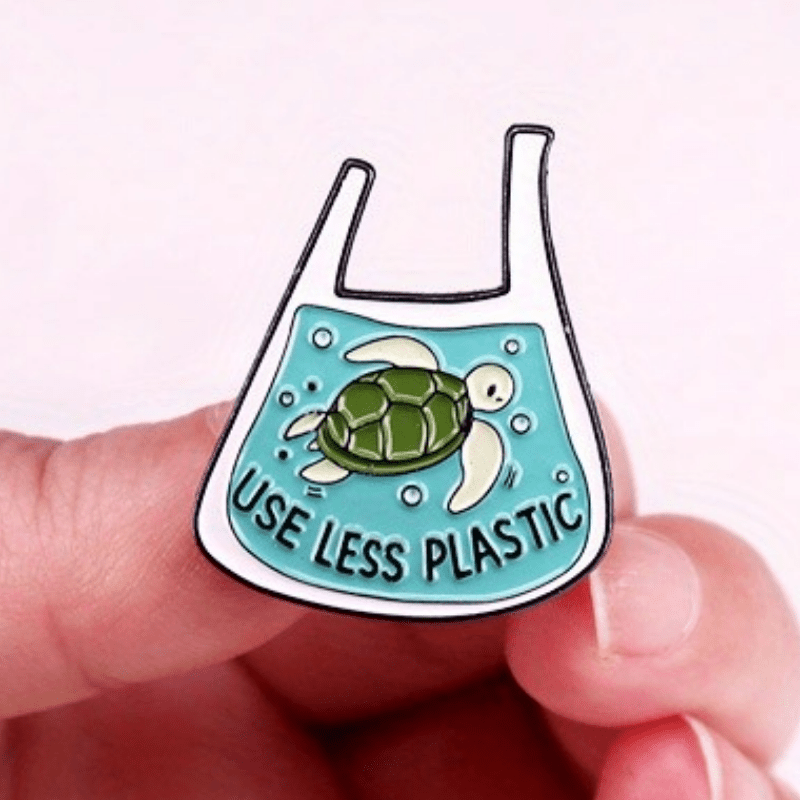 TEMU 1pc Minimalist Plastic Ocean Animal Turtle Sea Turtle Enamel Brooch, A Novelty Badge To Enhance Charm And , A Fashionable Lapel Pin Suitable For