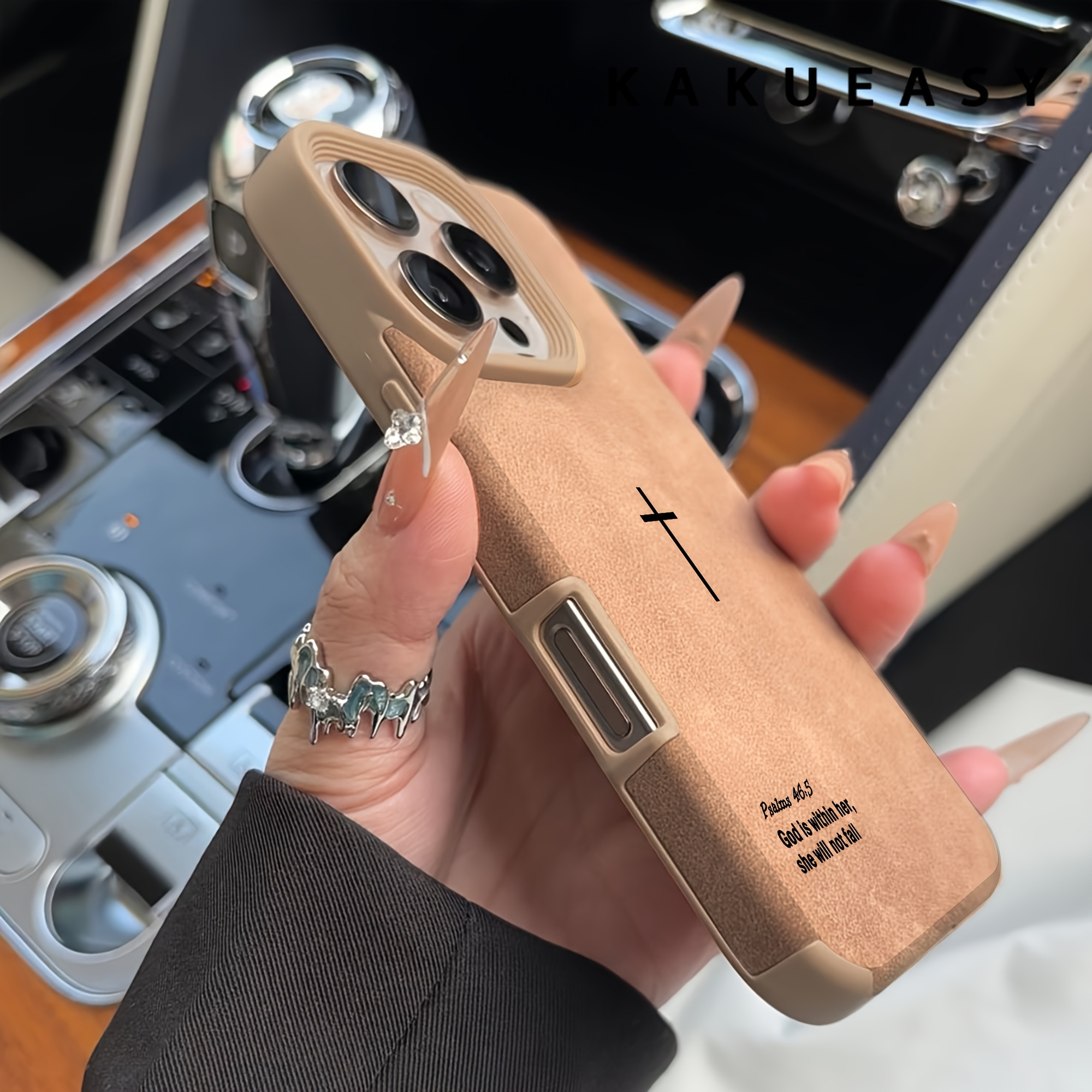 Simple Elements Are Suitable for Iphone 16 Pro Max, 16, 15 Pro, 14 Plus, 13, 12 Pro, 11 Pro Max, X, And XS Max Phone Cases. They Feature a Synthetic Leather Texture, Shock-Absorbing, Scratch-Resistant, Creative, Stylish, Lightweight, High-Quality, Anti-Slip, And Fingerprint-Resistant Soft - Image 4