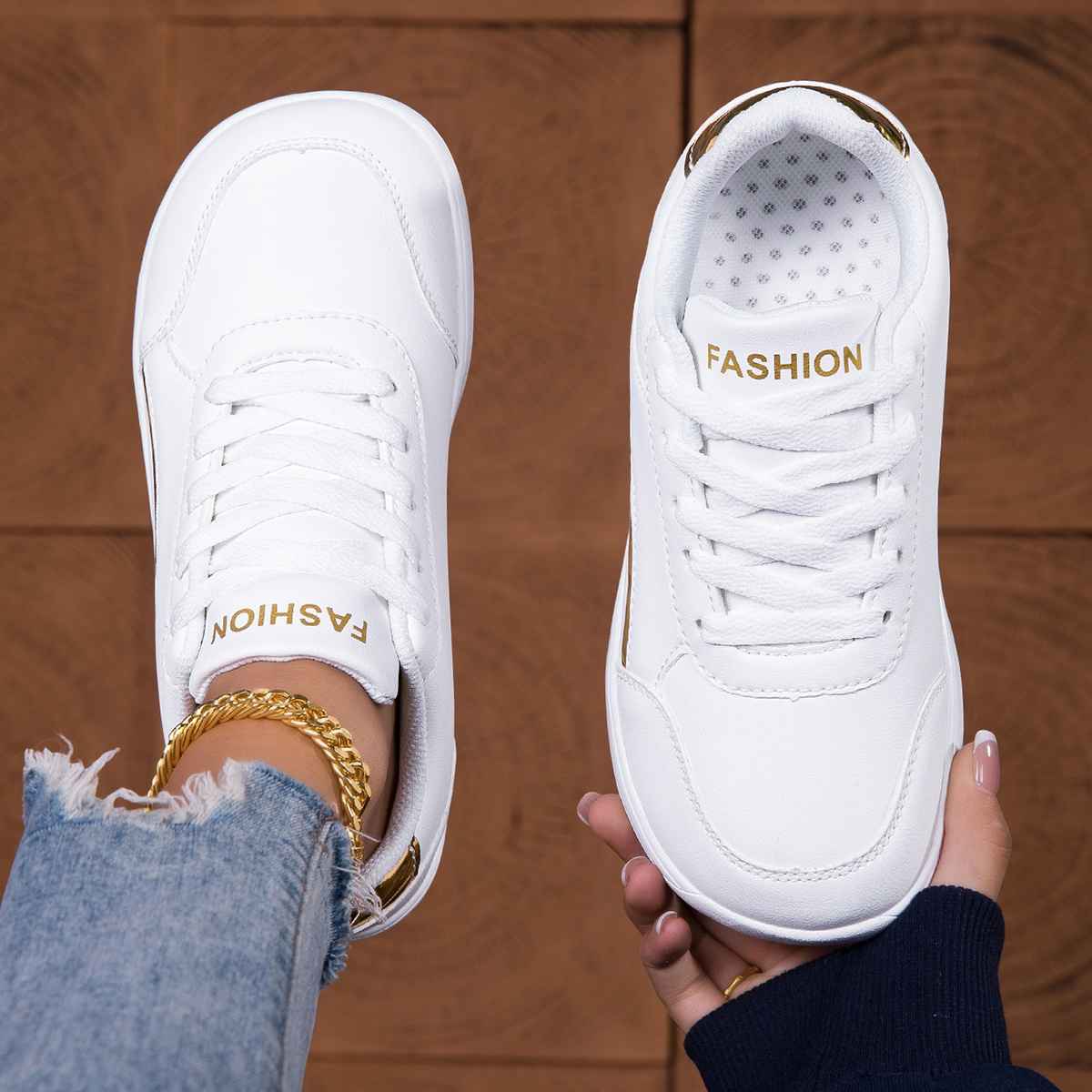 TEMU Dam Outdoor-sneakers, breda tåbarfotsskor, -Training-sneakers, avslappnade platta skor, Gym Yogaskor, sula, slitstarka, halkfria sneakers,