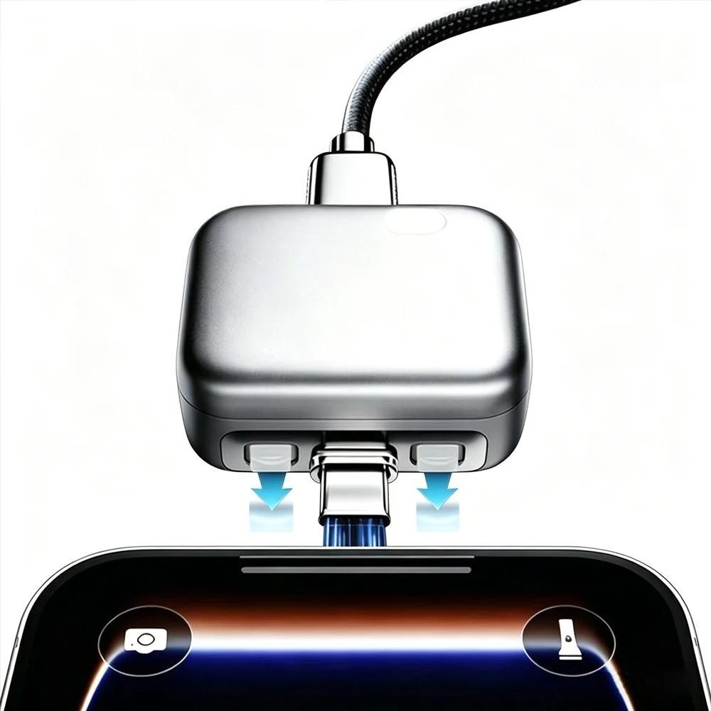 TEMU 1pc Universal Auto Disconnect Charger Adapter, Type-c Fast Charging Separator With Full Charge For Night Charging