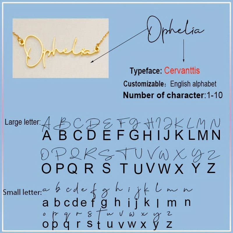 TEMU Bohemian Style 18k Golden Plated Stainless Steel Custom Name Necklace - Personalized Jewelry, Ideal For Daily Wear, Perfect Gift For Birthdays,