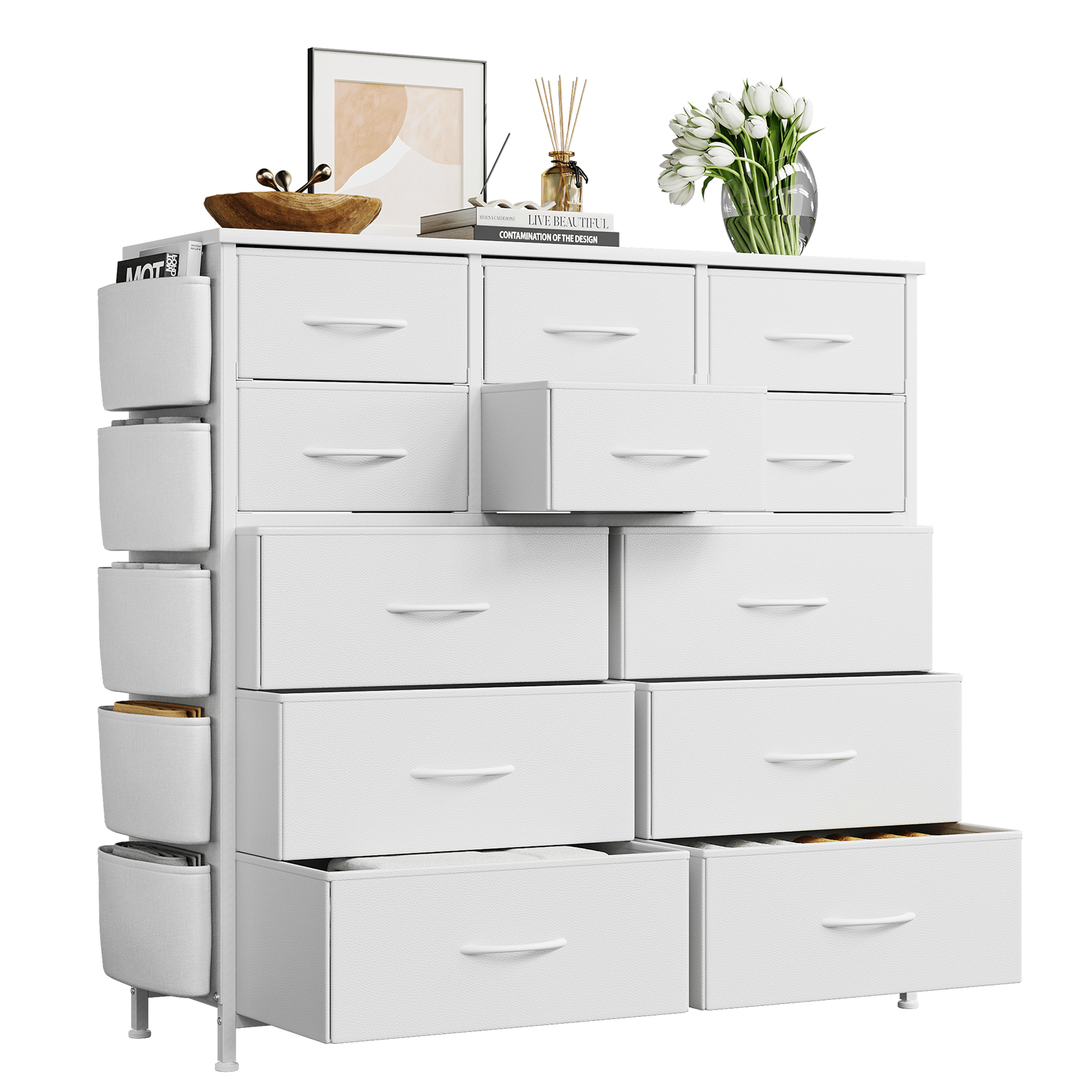 Image of 12 Drawers + Mdf + Pb + Fabric + Drawer Cabinet