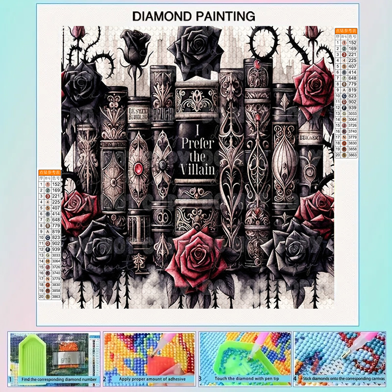 TEMU 1pc Frameless 5d Diamond Painting Kit, And , With Magical And Classical Charm. A Fun And Project