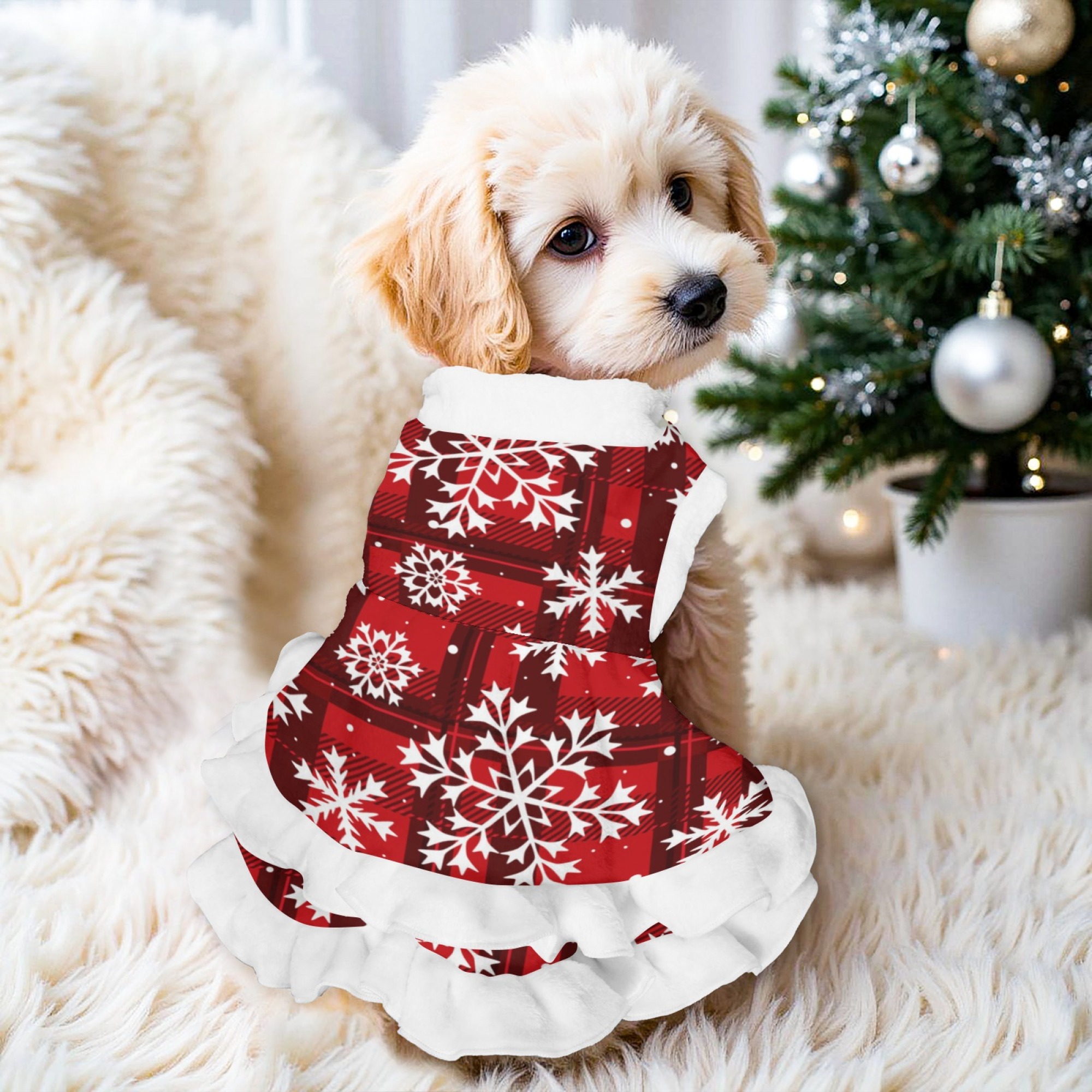1pc Halloween Christmas Dog Paw Pattern Print Cat And Dog Dress *-Sided  Flannel Mock Neck Cake Skirt, Suitable for Pet Cats And Dogs to Wear at  Autumn And Winter Christmas Parties, Suitable for Cats, ...