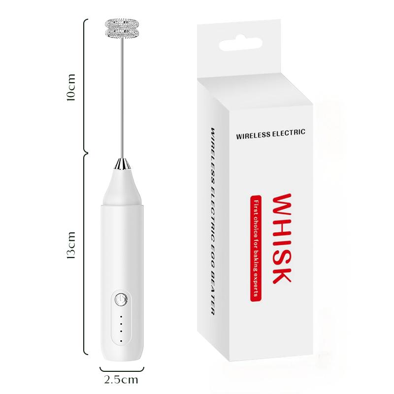 USB Rechargeable Electric Handheld Egg Beater, Mini Cream Whisk for Baking, Egg Frother, Coffee Mixer, Outdoor Food Mixer, Single-Head Adjustable Milk Frother, Essential Kitchen Tool