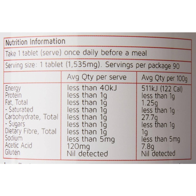Nature'S Way 1200mg Cider Vinegar Strength 90 Tablets - 1200mg Maximum Strength, 120mg Acetic Acid per Serving, 90 Tablets (138g), Digestive Health, Immune Support, Natural Ingredients, Natural Ingredients Supplement