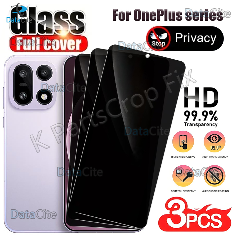 TEMU Pack Of 3 Privacy Tempered Glass Screen Protectors Compatible With Oneplus 9/11/11r/12/12r/13/13r/13t/13s/15/15r/nord 2/5/ce5 5g, 3d Full