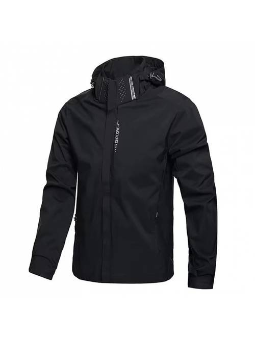 2025 new outdoor lightweight jacket with breathable quick drying features durable thin shell single layer detachable hood and windproof check the size chart before buying