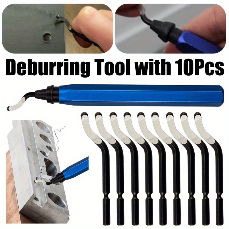 

Deburring Tool Kit, Steel Blade Deburring Tool, Metal Handle Deburring Tool, With 10 Hss Blades, Suitable For Metal Aluminum Copper Plastic 3d Printing