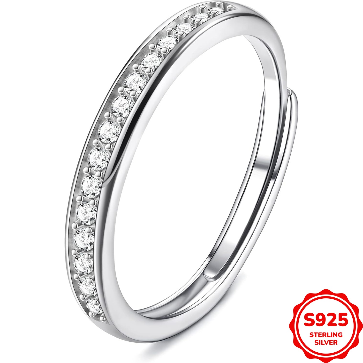 925 Ring Partner Ring For Women Engagement Ring Wedding Ring Adjustable Rings Promise Ring 1.5g/0.05oz
