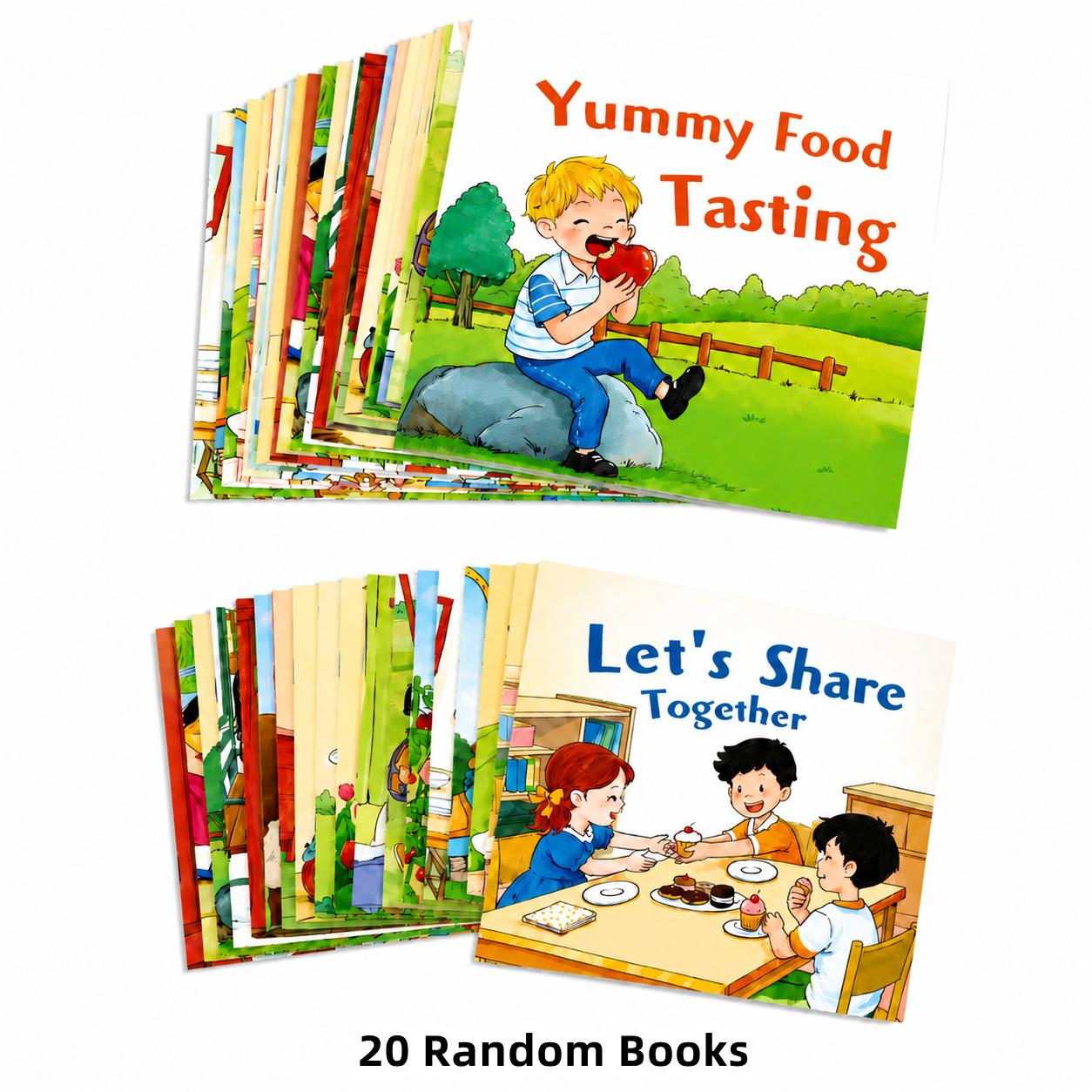 TEMU 20/10pcs Children's Graded Reading Book Random Assortment, Mixed Set, Reading Training. Suitable For Teaching Aids, Knowledge Expansion, And