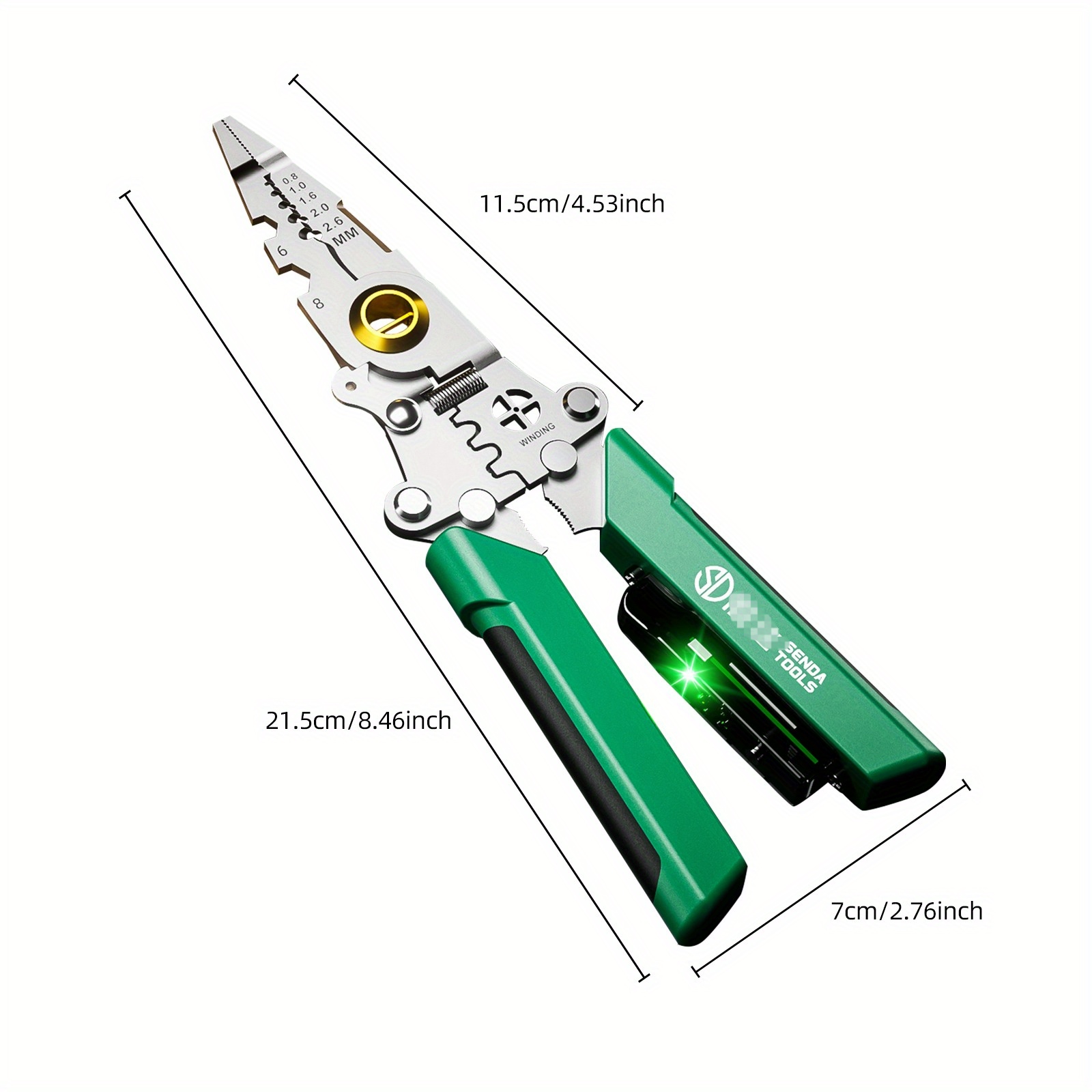 alicates de electricista 12 en 1 con probador de voltaje y   -  , portátiles y multifuncionales, no requieren montaje, con  , ideales para electricistas profesionales y   Detalles del producto 3