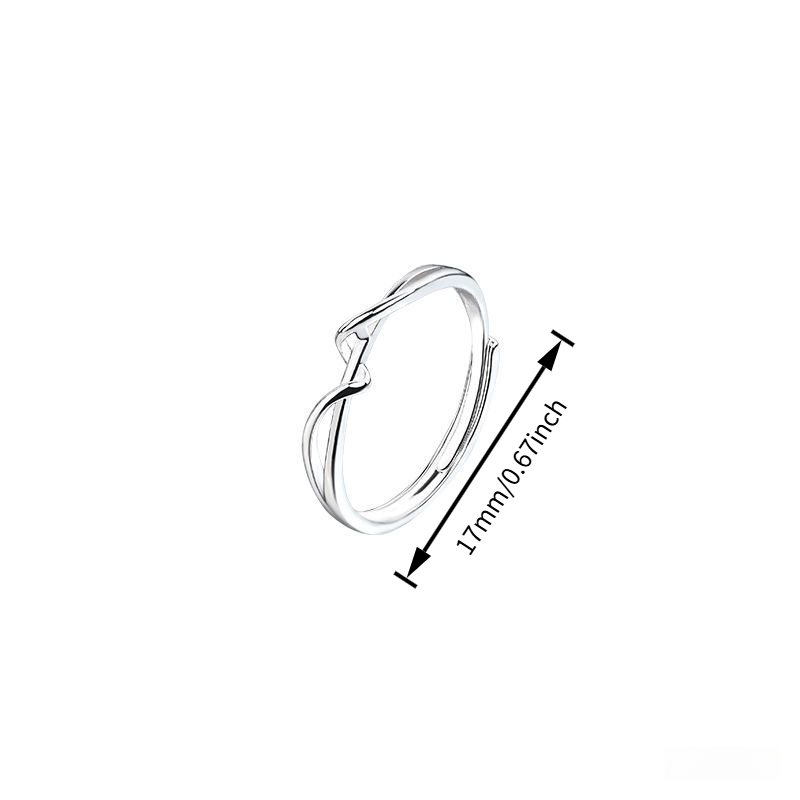 Fashionable Minimalist Line Design Ring, Versatile Commuter Style