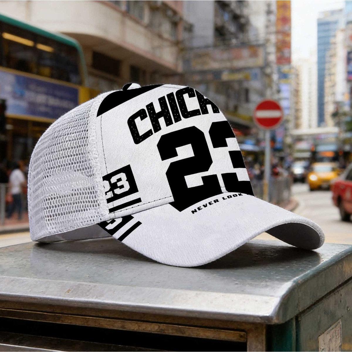 TEMU 1pc CHICAGO 23 BACK Casquette de baseball , casquette en , accessoire de tête tendance, fermeture à bouton-pression, parfaite pour et les