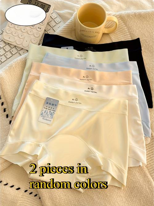 2 breathable ultra thin womens ice panties womens boyshort panties