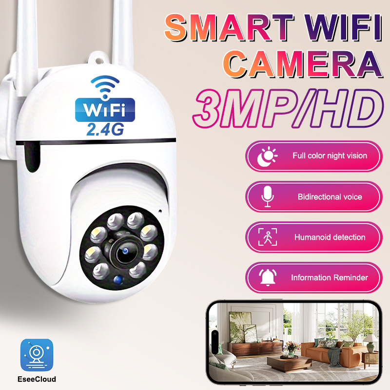 1pc   1440p hd indoor smart wifi security camera ptz with color night vision two way   detection and   on smartphones details 1