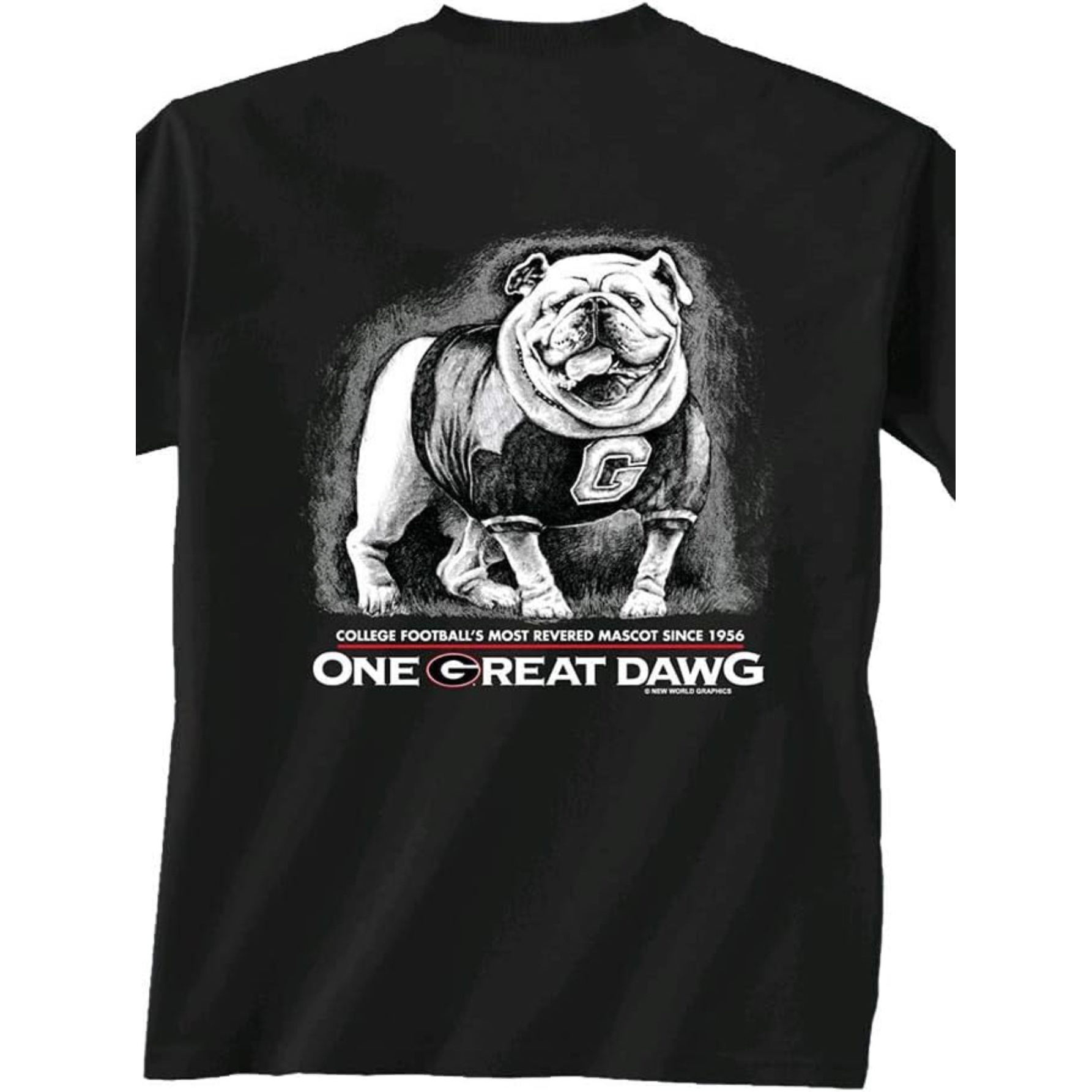 

1pc Style Men's Cotton T-shirt, Black Printed Bulldog Graphic, Casual Round Neck Short Sleeve Tee, Relaxed