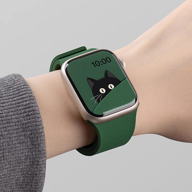 1pc iWatch Lychee Soft Magnetic Band, Suitable for Apple Watch 10/9/8/7/6/SE/5/4/3/2/1/Ultra 2, 49mm, 46mm, 45mm, 41mm, 44mm, 40mm, 42mm, 38mm. Wearable Tech Watch Strap, Smartwatch Accessory, Fashionable Wristband, Minimalist Watch Chain, Durable