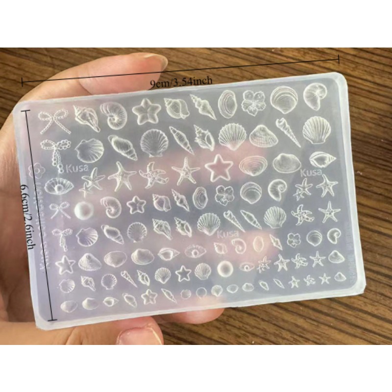 TEMU Moule en haute avec nœud de ligne de pêche, océanique et pour décoration de nail art DIY et accessoires faits à