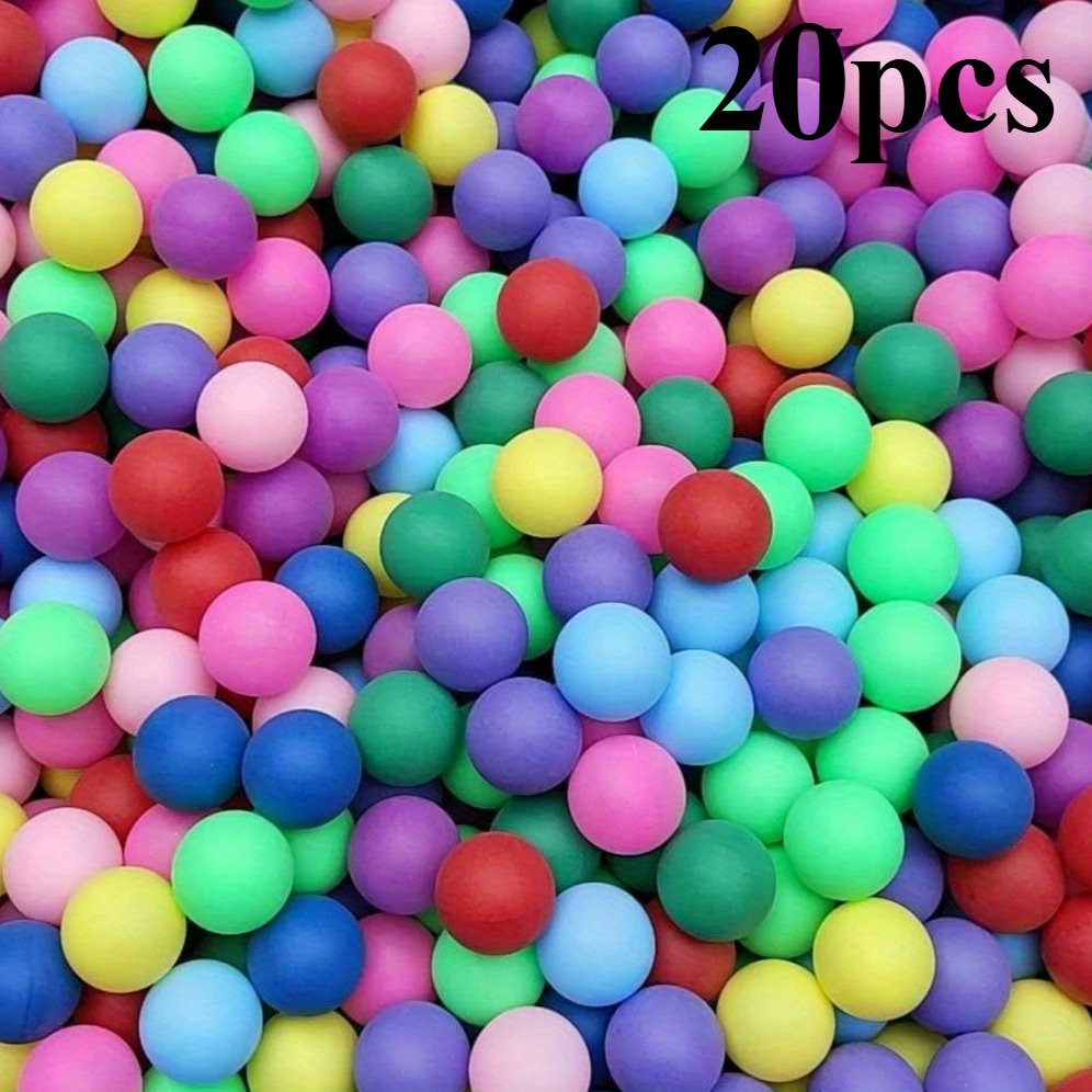 

20 Colored 40mm Pong Balls - Pp Material, Suitable For Game And Entertainment Accessories, Adult Party, Without Battery