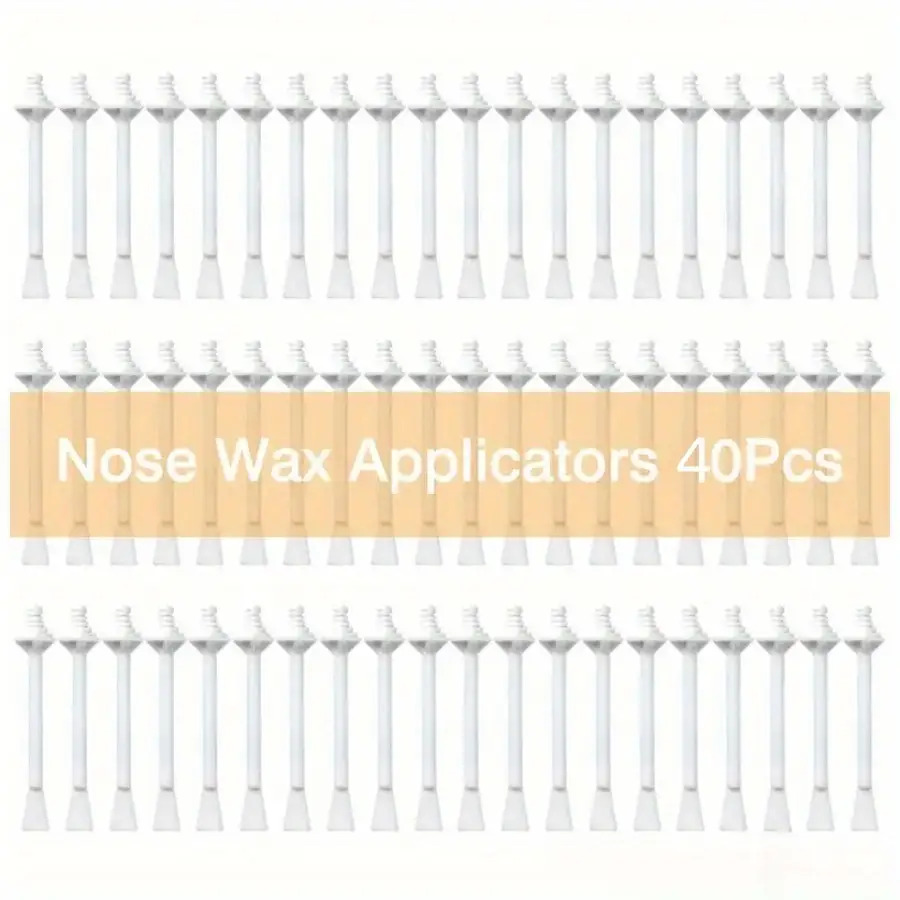 Image of 40pcs/80pcs/ Nose Wax Sticks - And Ear Hair Cleaner, Nostril And Nasal Hair Tool For All Light Beige Types, Safe For Face, Eyebrows, Nose And Ear Hair Removal