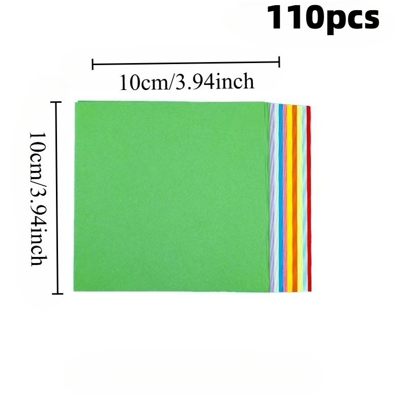 TEMU 110 Sheets Of Premium Colored Paper - Random Multi-functional Colors For Printing, Origami, And Crafts, 10 Vibrant Tones, Perfect For School