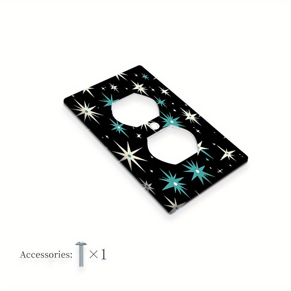 TEMU 1 pc Plaque de Commutateur Lumineux Décorative Style Étoiles du des Années pour Prise d'Électricité, et Accessoires d'Amélioration Maison,