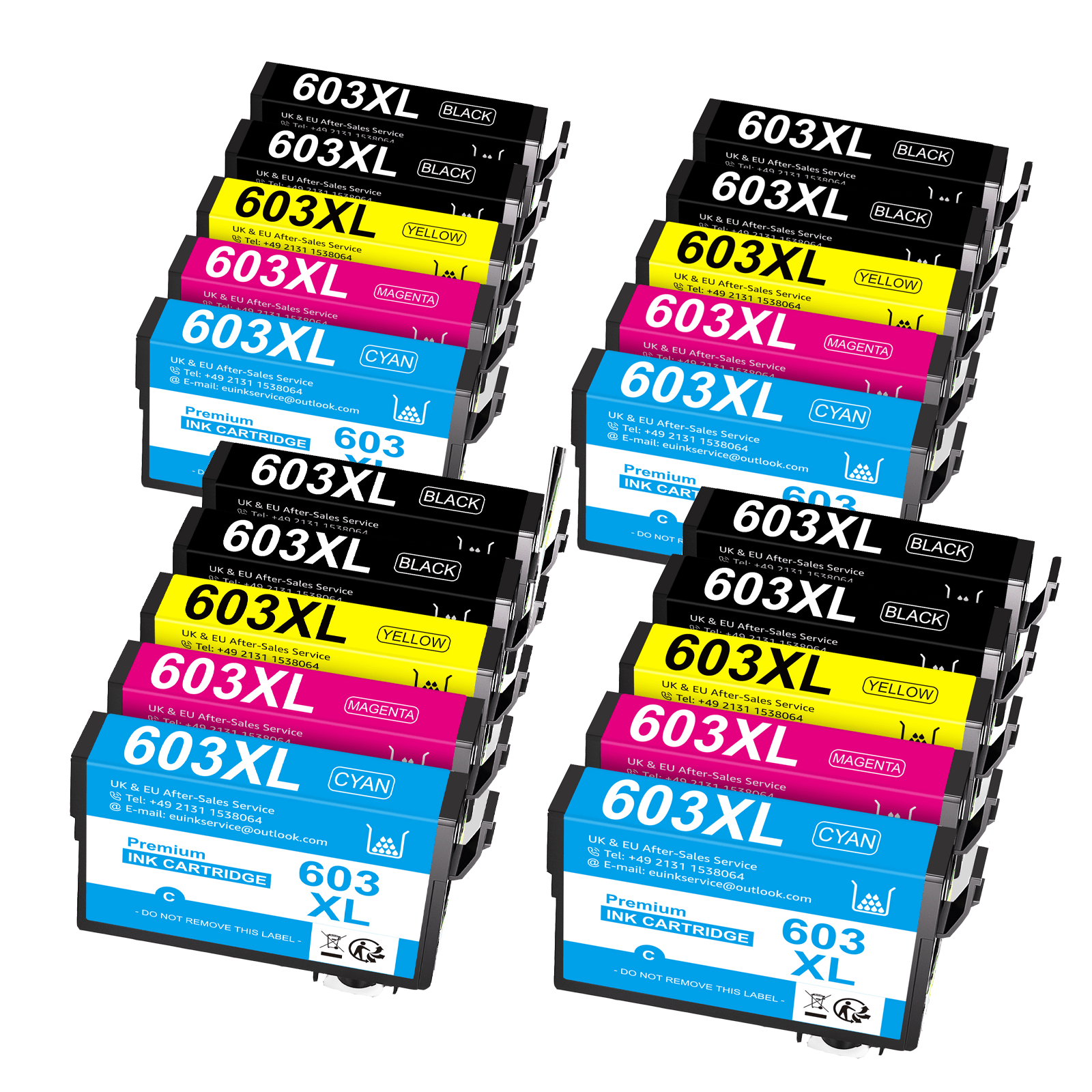20 Packs Compatible 603 Xl Printer Cartridges Suitable For Xp-2100/xp-3100/xp-3200, Home & Workforce Wf-2810 Ink Toner Refills, Replacement For Home Office, Printing (no Electronics/)