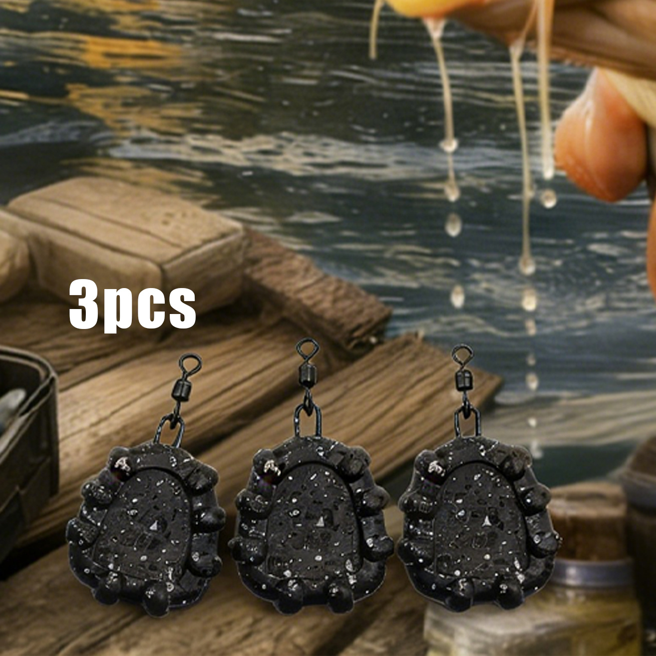 Image of 3pcs Carp Fishing Lead Sinkers 42g 56g 70g 85g – Inline Flat Pear Weights, Long Distance Casting Surf Sinkers, Bottom Fishing Tackle For Carp Catfish