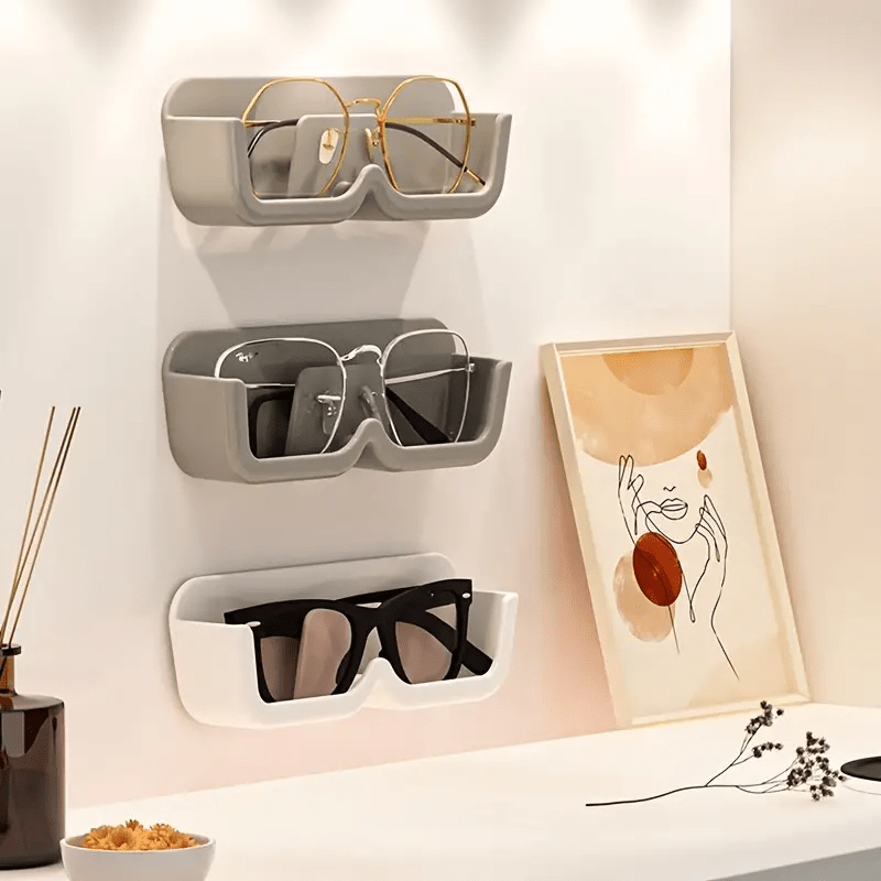 1pc wall mounted fashion glasses storage rack punch free high end bohemian style plastic display for glasses and accessories glasses storage rack bohemia style details 1