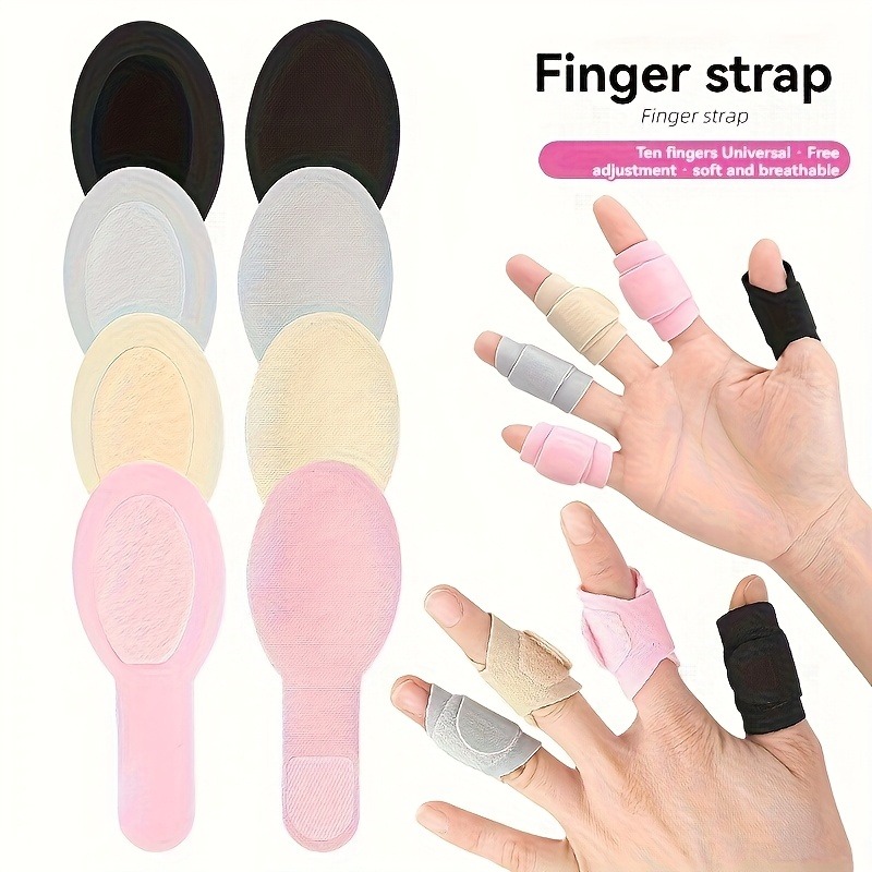 TEMU 5pcs Reusable Finger Protector Pack - For Mail, Sports And Everyday Use, Are Universal Adjustable Sleeves Made Of Soft Polyester Material With