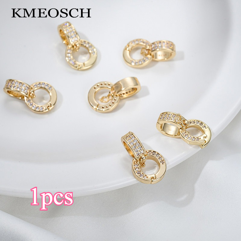 TEMU 1/2 piezas de cierre multiusos chapado en oro de 14K, hebilla versátil de anillo, cierre de colgante extraíble de para cordón, cadena y collar