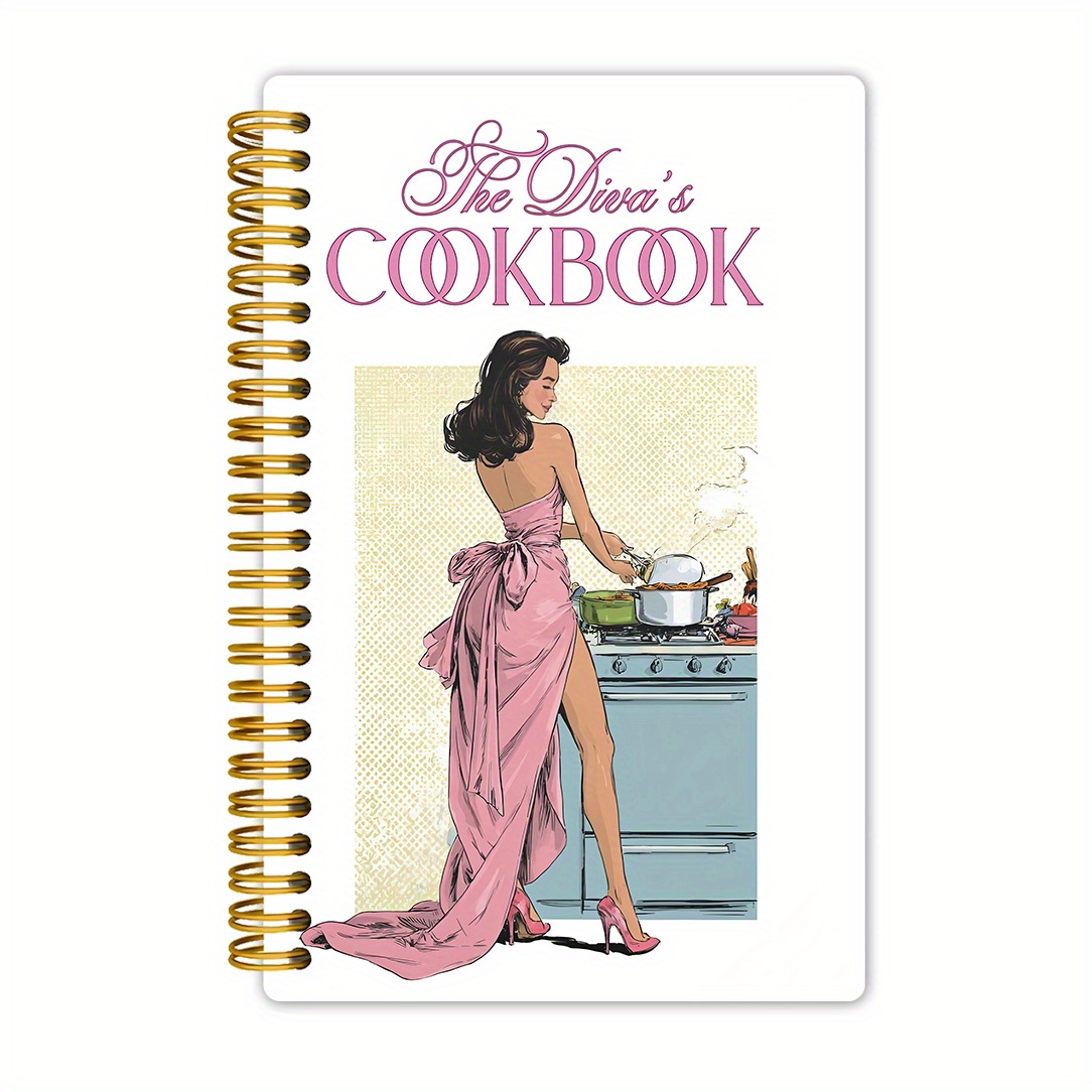 1 charme göttin rezept spiralnotizbuch, 5, 5 x 8, 7,62 cm, 50 seiten, tagebuch, kreatives kochen, küchendekoration, gourmet-plan, rezeptbuch 0