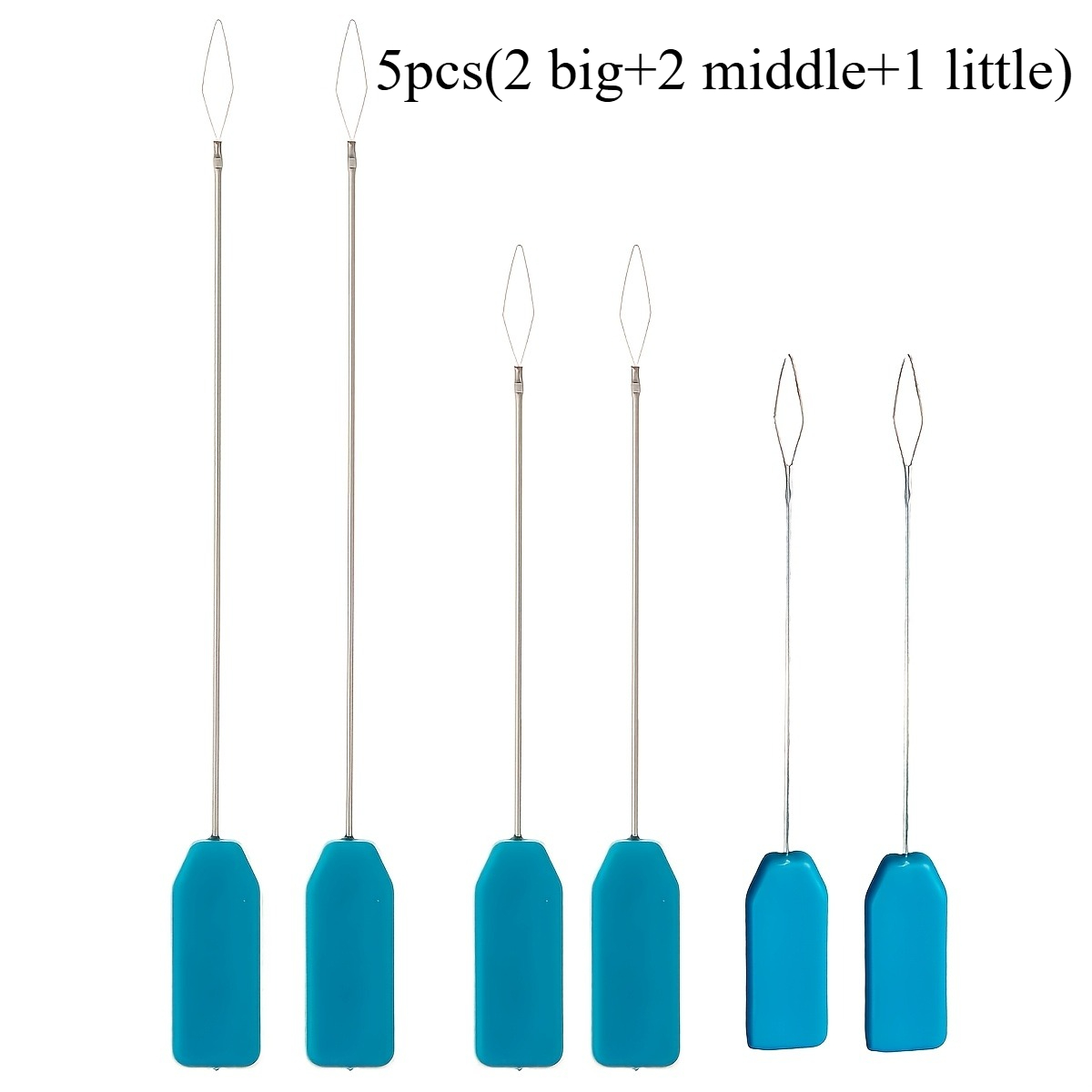 TEMU 5pcs Sewing Machine Threader Set, Made Of Stainless Steel, High-precision Quick-threading Tool, Available In Large, Medium, And Small Sizes,