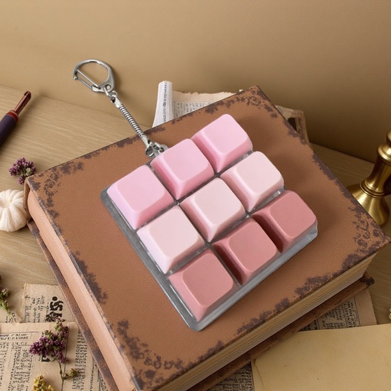 a mini mechanical keyboard keychain featuring a keyboard - Temu