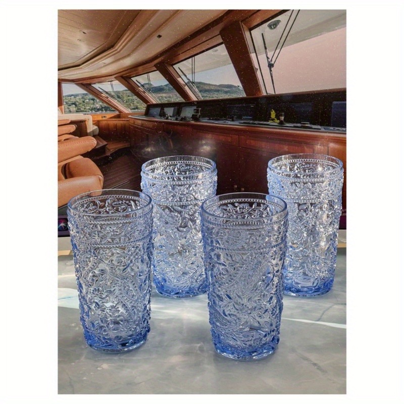Plastic Drinking Glasses, Acrylic Cups Reusable, Unbreakable Tumblers
