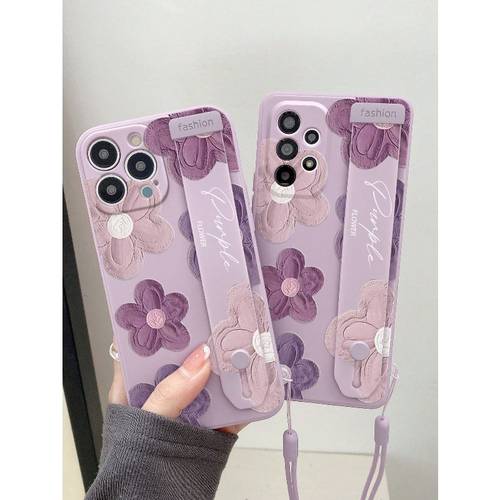 a phone case with a wrist features retro print and is suitable for iphone 17 16 15 14 13 12 11 xs xr x 7 8 plus pro max and samsung galaxy a03 a04 a05 a15 a25 a35 a53 a54 a55 s23 s24 s25