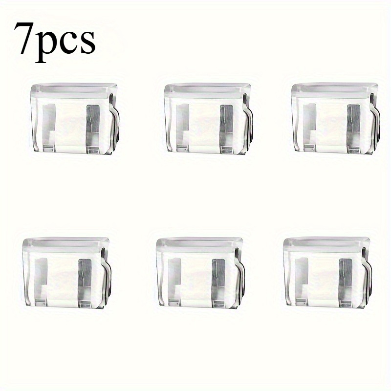 TEMU 7pcs Invisible Trouser Clip-seamless Hidden Buckle Design, Drag And Trip Prevention, Durable Plastic (white)- For Jeans And Pants, Trouser